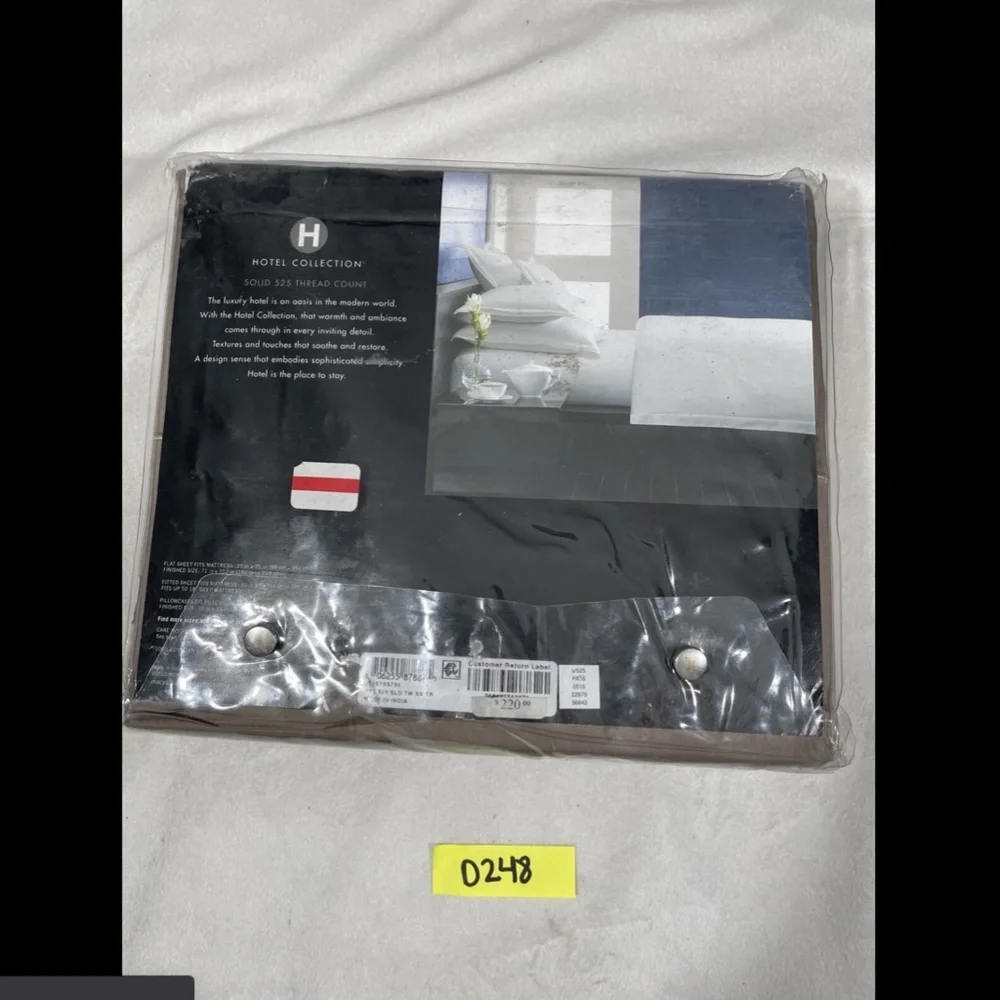 NIB Hotel Collection‎ 525 TC Twin Sheet Set Truffle